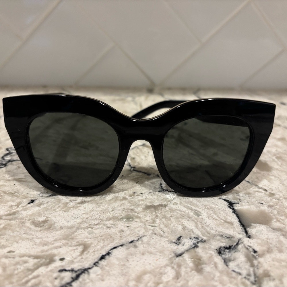 Le Specs Air Heart Black Sunglasses